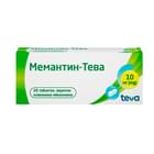 Купить Мемантин-Тева таблетки по 10 мг №28 (2 блистера х 14 таблеток) Мемантин-Тева таблетки по 10 мг №28 (2 блистера х 14 таблеток)