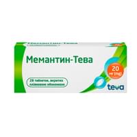 Мемантин-Тева таблетки по 20 мг №28 (2 блістери х 14 таблеток)