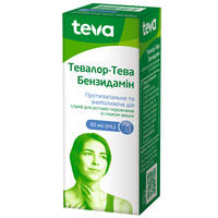 Тевалор-Тева Бензидамін спрей для ротов. порожнини 1,5 мг/мл по 30 мл (флакон)