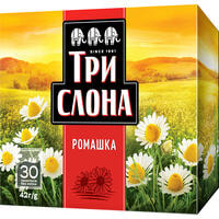 Чай квітковий Три Слона Ромашка у фільтр-пакетах по 1,4 г 30 шт.