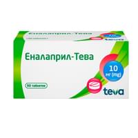 Купить Эналаприл-Тева таблетки по 10 мг №90 (9 блистеров х 10 таблеток) Эналаприл-Тева таблетки по 10 мг №90 (9 блистеров х 10 таблеток)