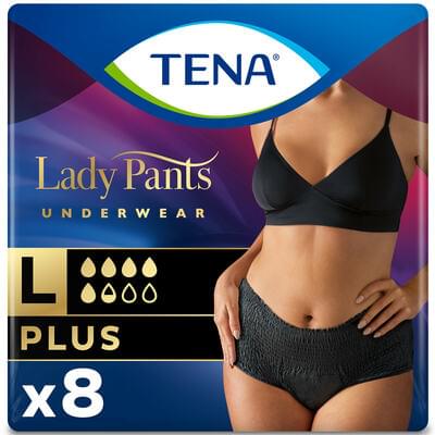 Трусы урологические Tena Lady Pants Plus Large Black черные 8 шт.