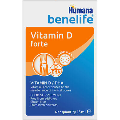 Humana Benelife D3 400 ME + DHA капли орал. по 15 мл (флакон)