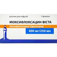 Моксифлоксацин-Виста раствор д/инф. 400 мг / 250 мл по 250 мл (флакон)
