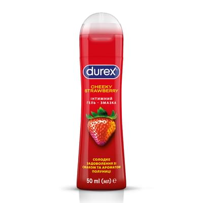 Гель-змазка Durex Play Saucy Strawberry Солодка полуниця 50 мл NEW