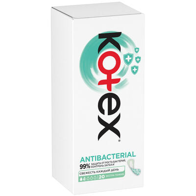 Прокладки щоденні Kotex Antibacterial Екстра тонкі 20 шт.