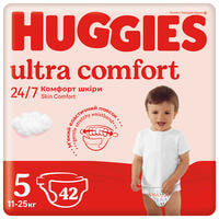 Підгузки Huggies Ultra Comfort Unisex Jumbo розмір 5, 11-25 кг, 42 шт.