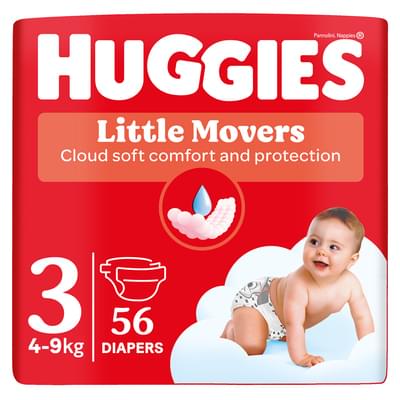Подгузники Huggies Ultra Comfort Unisex Jumbo размер 3, 4-9 кг, 56 шт.