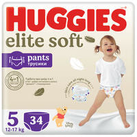 Підгузки-трусики Huggies Pants Elite Soft Mega розмір 5, 12-17 кг, 34 шт.