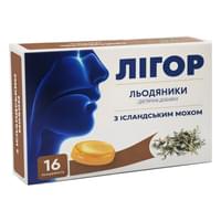 Лигор леденцы с исландским мхом №16 (блистер)