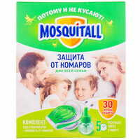 Промо-комплект Mosquitall Захист для дорослих електрофумігатор + рідина 30 ночей від комарів 30 мл