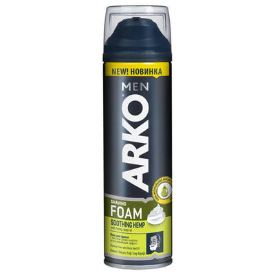 Пена для бритья Arko Men Hydrate с маслом конопли 200 мл