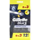 Бритва Gillette Blue 3 Comfort Slalom одноразовая 9 + 3 шт.