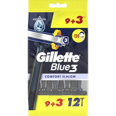 Бритва Gillette Blue 3 Comfort Slalom одноразова 9 + 3 шт.
