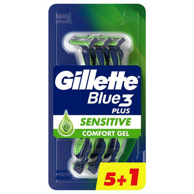 Бритва Gillette Blue 3 Sensetive Plus одноразова 5 + 1 шт.