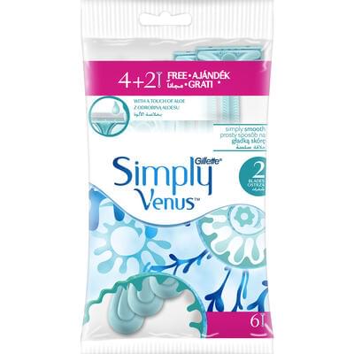 Бритва Gillette Venus 2 Simply жіноча одноразова 4 + 2 шт.