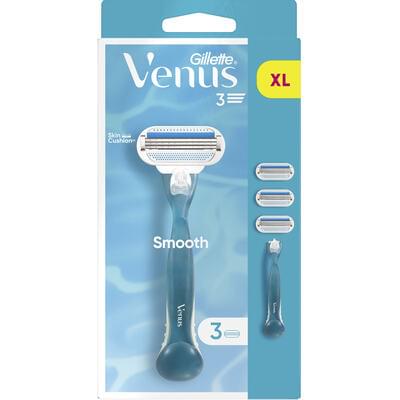 Бритва Gillette Venus Smooth із 3 змінними касетами