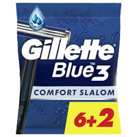 Бритва Gillette Blue 3 Comfort Slalom одноразовая 6 + 2 шт.