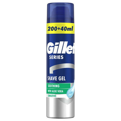 Гель для бритья Gillette Series Sensitive с алоэ вера 240 мл