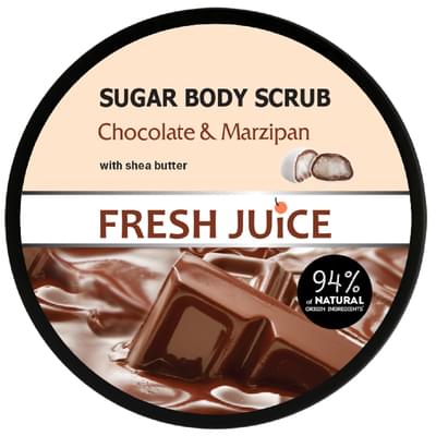 Скраб для тела Fresh Juice Chocolate & Marzipan сахарный 225 мл