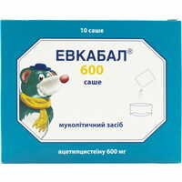 Евкабал 600 порошок д/орал. розчину 600 мг по 3 г №10 (саше)