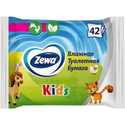 Туалетний папір вологий дитячий Zewa Kids 42 шт.