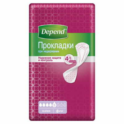 Прокладки урологічні Depend Super Pad 8 шт.