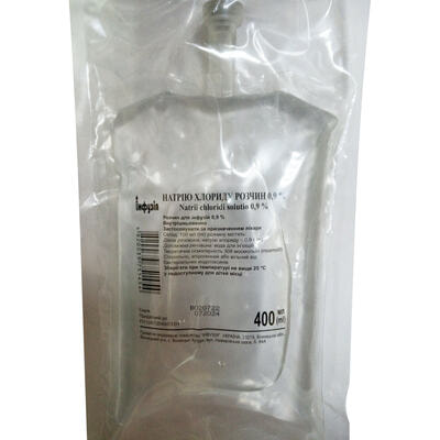 Натрію хлорид Інфузія розчин д/інф. 0,9% по 400 мл (пакет)