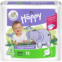 Підгузки Bella Happy Baby Maxi розмір 4, 8-18 кг, 12 шт.