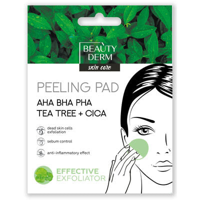 Пілінг-пад для обличчя Beauty Derm з чайним деревом та кислотами