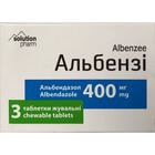 Купити Альбензі Solution Pharm таблетки жув. по 400 мг №3 (блістер) Альбензі Solution Pharm таблетки жув. по 400 мг №3 (блістер)