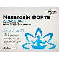 Мелатонін Форте Solution Pharm капсули №30 (3 блістери х 10 капсул)