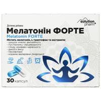Купити Мелатонін Форте Solution Pharm капсули №30 (3 блістери х 10 капсул) Мелатонін Форте Solution Pharm капсули №30 (3 блістери х 10 капсул)