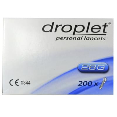 Ланцеты Droplet стерильные одноразовые игла 28G 200 шт.