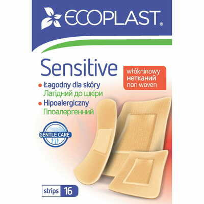 Пластырь медицинский Ecoplast Нежный набор на нетканой основе 16 шт.