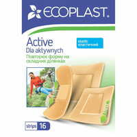 Пластырь медицинский Ecoplast Active набор эластичный 16 шт.