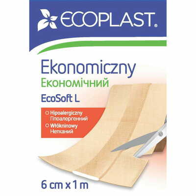 Пластырь медицинский Ecoplast на нетканой основе размер 6 см х 1 м лента