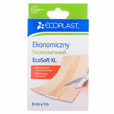 Пластырь медицинский Ecoplast на нетканевой основе 8 см х 1 м лента