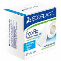 Пластир медичний Ecoplast EcoFix на тканинній основі в котушці у паперовій упаковці 2,5 см x 500 см 1 шт.