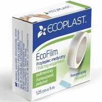 Пластир медичний Ecoplast EcoFilm полімерний водостійкий у котушці у паперовій упаковці 1,25 см x 500 см 1 шт.