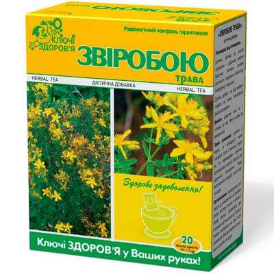 Фіточай Ключі здоров'я Звіробій по 1,5 г №20 (фільтр-пакети)