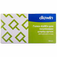 Голки для інсулінових шприц-ручок Diawin розміру 32G 0,23 мм x 4 мм 100 шт.