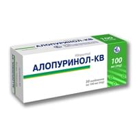 Купить Аллопуринол-КВ таблетки по 100 мг №50 (5 блистеров х 10 таблеток) Аллопуринол-КВ таблетки по 100 мг №50 (5 блистеров х 10 таблеток)