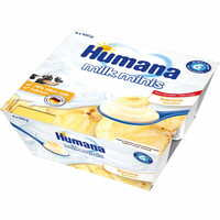 Йогурт дитячий Humana Банан з 6-ти місяців по 100 г 4 шт.