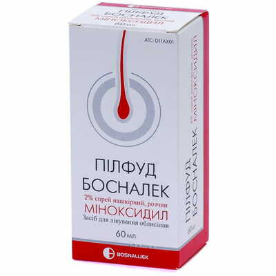 Пилфуд Босналек спрей накож. раствор 2% по 60 мл (флакон)