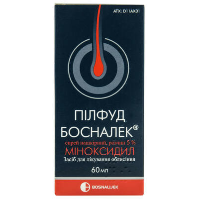 Пилфуд Босналек спрей накож. раствор 5% по 60 мл (флакон)