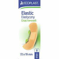 Пластир медичний Ecoplast еластичний 72 мм х 19 мм у міні-упаковці 8 шт.