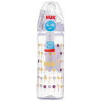 Бутылочка для кормления Nuk First Choice New Classic Первый выбор пластиковая с силиконовой соской от 6 до 18 месяцев 250 мл