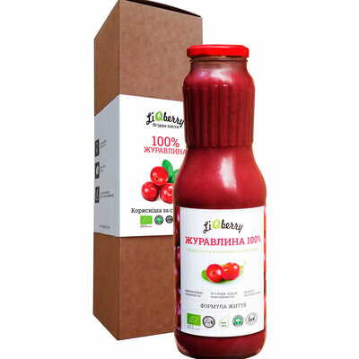 Функциональный пищевой продукт Liqberry паста клюквенная 1000 г