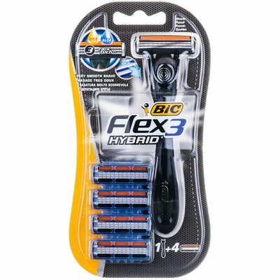 Бритва BIC Flex 3 Hybrid + 4 кассеты